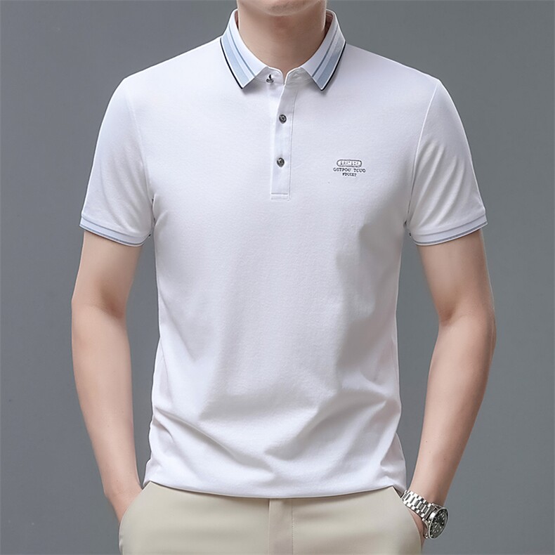 夏季男士短袖休闲t恤百搭polo衫中年爸爸夏装上衣QP1631-P57,男装Polo衫,星座1105-3