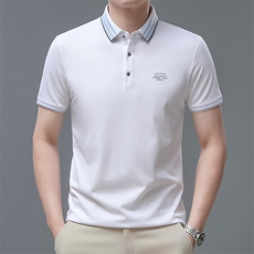 夏季男士短袖休闲t恤百搭polo衫中年爸爸夏装上衣QP1631-P57，男装Polo衫，星座1105-3