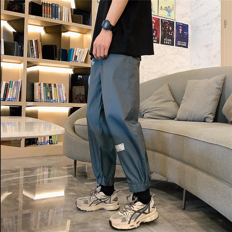 港风宽松百搭束脚渐变色大码九分裤休闲裤男长裤7202P40,男装休闲裤,星座227-7