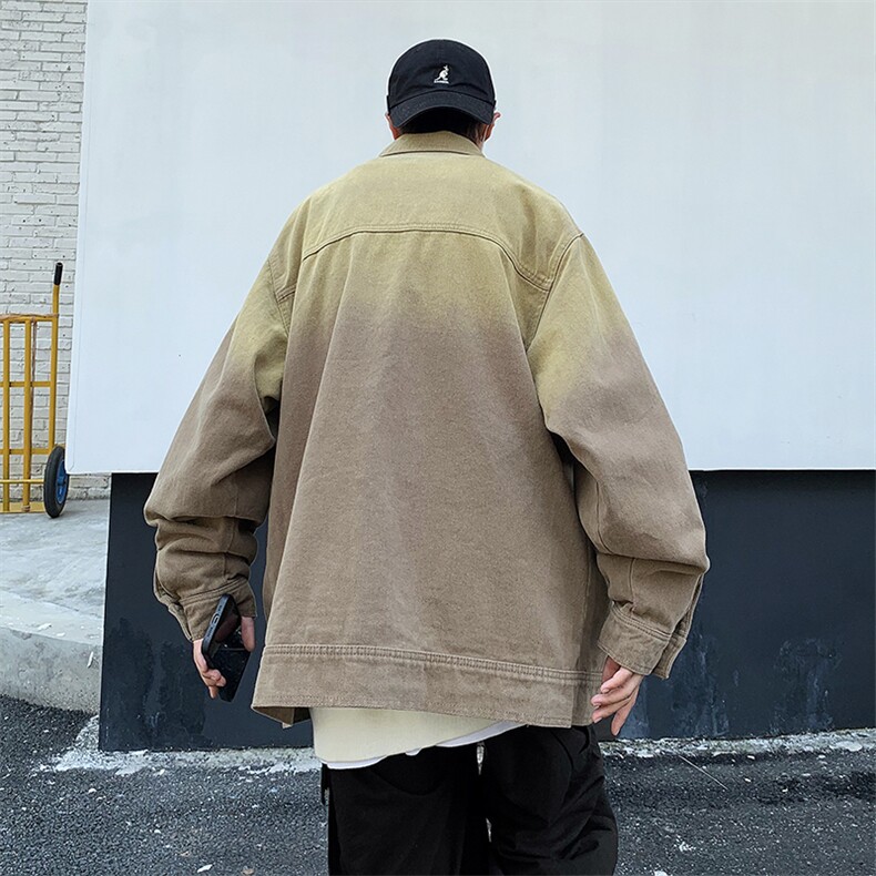 高街牛仔外套男韩版潮流拼色2023秋冬季新款ins宽松夹克W3911-P67,男装大码男装,星座412-2