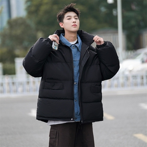 现货一万件 抖音直播 牛仔假两件大码棉衣情侣棉服 8218 P118图片