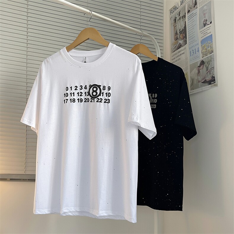 夏季男士阔版圆领T恤重磅280克发泡工艺直播高品质短袖C208-8002,男装T恤,电商C208