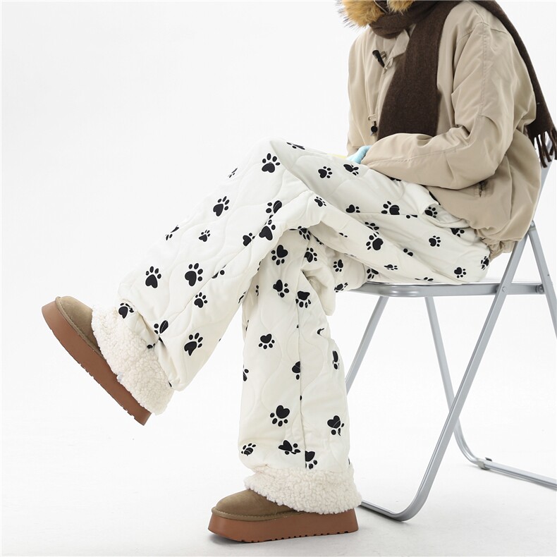 【现货】XZ612-K527-P65控89冬季棉裤葫芦纹印花加绒防水滑雪裤，男装棉裤，星座612