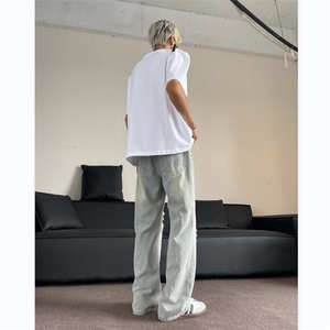 破洞牛仔裤男士韩版潮流痞子帅气夏季2024夏季ins长裤RK1869-P45图片