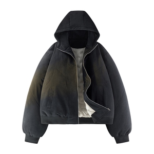 90%绒夹克式羽绒服男连帽休闲加厚白鸭绒外套YR006-P205图片