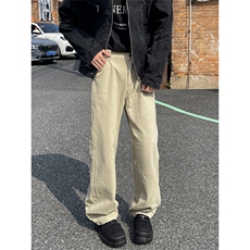 美式复古高街工装裤男直筒阔腿休闲裤潮流ins长裤K043-P50，男装休闲裤，星座308B-2