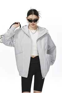可二开拉链装饰解构大码M-5XL夹克女100%聚酯纤维JK78092P69控108图片