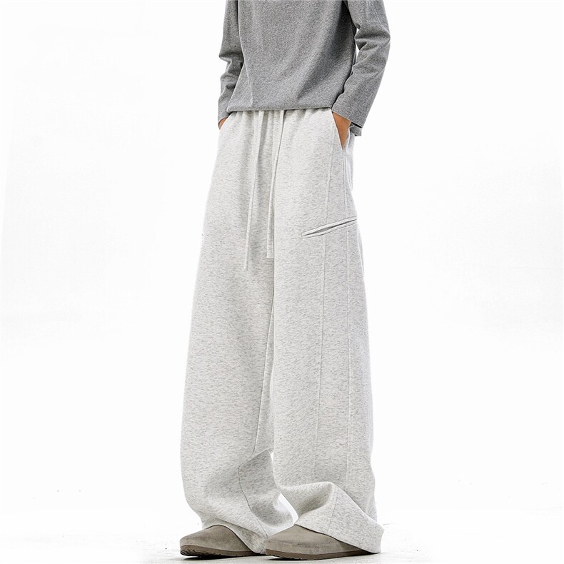 1506A/GK290/P49复古百搭垂感裤子宽松直筒运动长裤，女装休闲裤，星座1506A