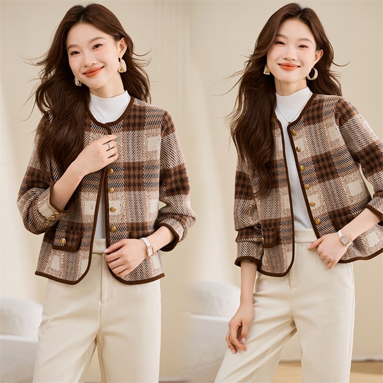 经典款仿貂绒外套852P115,女装短外套,乐衣轩