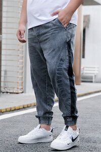 M-9XL 男春秋大码弹力刺绣束脚牛仔裤 5032-1_209图片