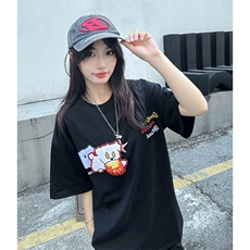 万针全刺绣工艺抖音得物高品质260克重磅纯棉双纱美式高街短袖T恤，男装T恤，电商A486