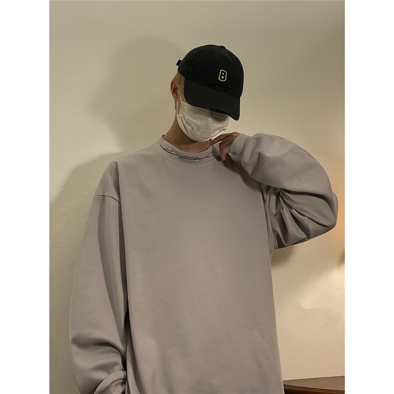 中性款秋季新款德克绒圆领长袖卫衣宽松打底衫A316-1-Y94P40控58,男装T恤,星座906（原电商a316-1）