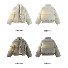现货5W件冬季三防重磅硬挺boxy短款羽绒立领PU皮棉衣外套加厚棉服，男装棉衣，电商A443