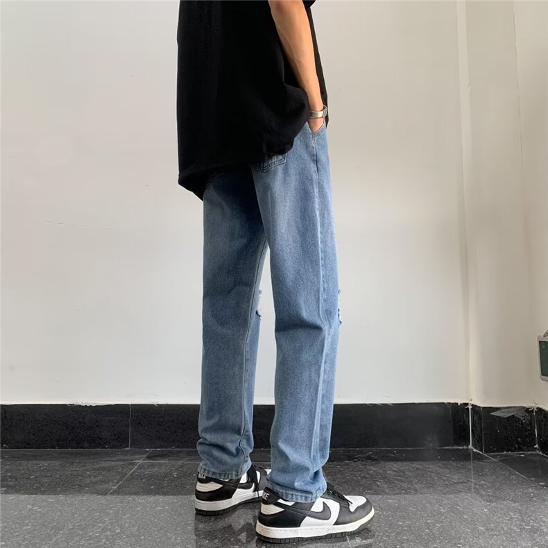美式牛仔裤男春秋新款休闲直筒裤XK5011P45,男装牛仔裤,星座1116-2