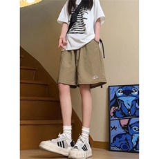 特批P22无差价2024夏季新款男士冰丝短裤刺绣速干百搭宽松五分裤，男装牛仔裤，星座1013-6