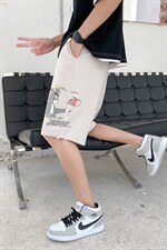 2024夏港风外景宽松大码冰感透气卡通印花潮流短裤1530-P33，男装休闲裤，星座914-3