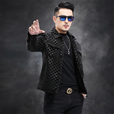 Y-HH1819男式2023秋季新款翻领绵羊皮衣男夹克P470，男装皮衣，电商B360