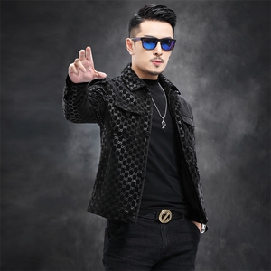 Y-HH1819男式2023秋季新款翻领绵羊皮衣男夹克P470图片