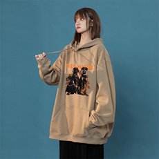 垂耳杜宾犬印花LOGO男女情侣潮牌连帽卫衣，男装卫衣，星座310A-4