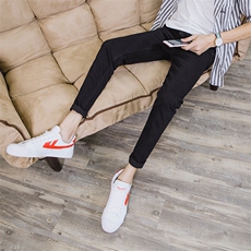 秋季2025新款黑色牛仔裤弹力休闲长裤子男修身小脚裤潮流8011-P30，男装牛仔裤，星座509