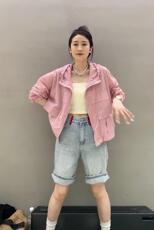 休闲大口袋连帽设计防晒外套，其它，L·H·X