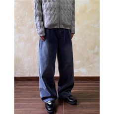 气质新款百搭日系流行时尚原宿潮流ins慵懒水洗灯芯绒休闲裤简约，男装休闲裤，星座506A