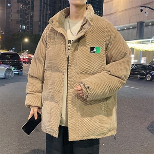 特批P100无差价冬新纹理感雪尼尔棉衣男欧棉绒青少年保暖棉衣M95图片