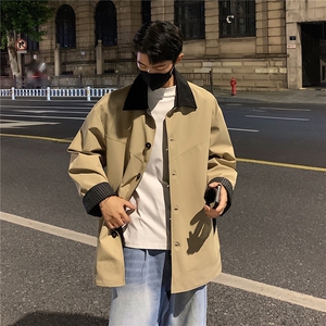 秋冬新款短款风衣精致韩风拼接大衣外套GS60020图片