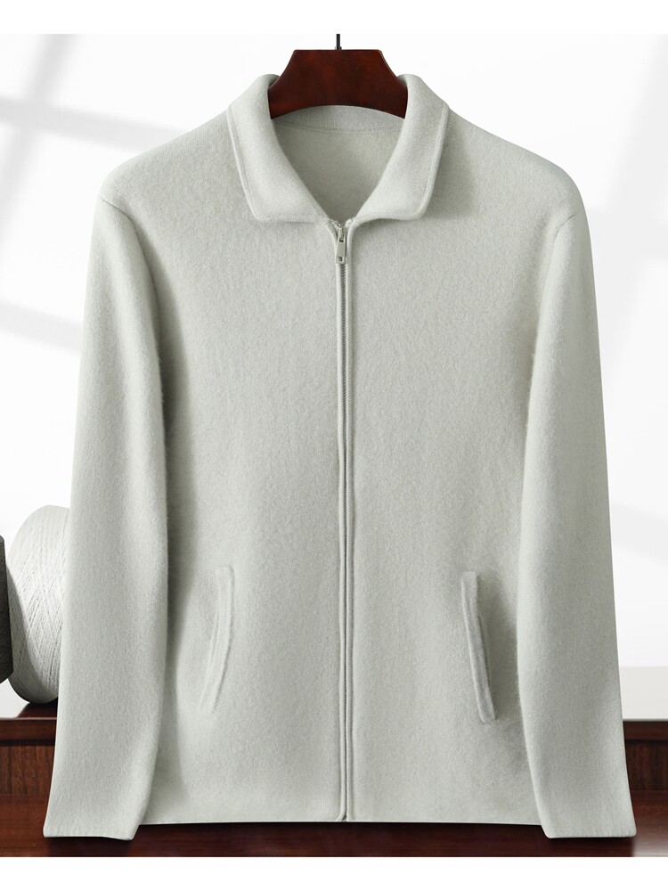2025年秋季新款男士加厚羊绒开衫时尚休闲通勤，男装羊绒开衫，绒创羊绒