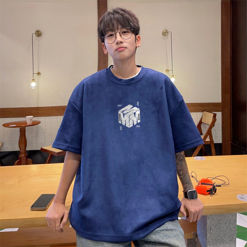 麂皮绒！重磅麂皮绒短袖t恤男JPDX205-特P19控38,男装T恤,电商B367