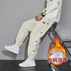 加绒秋冬季灯芯绒休闲裤男高端卫裤束脚运动长裤子K505加绒-TP55，男装休闲裤，电商A320