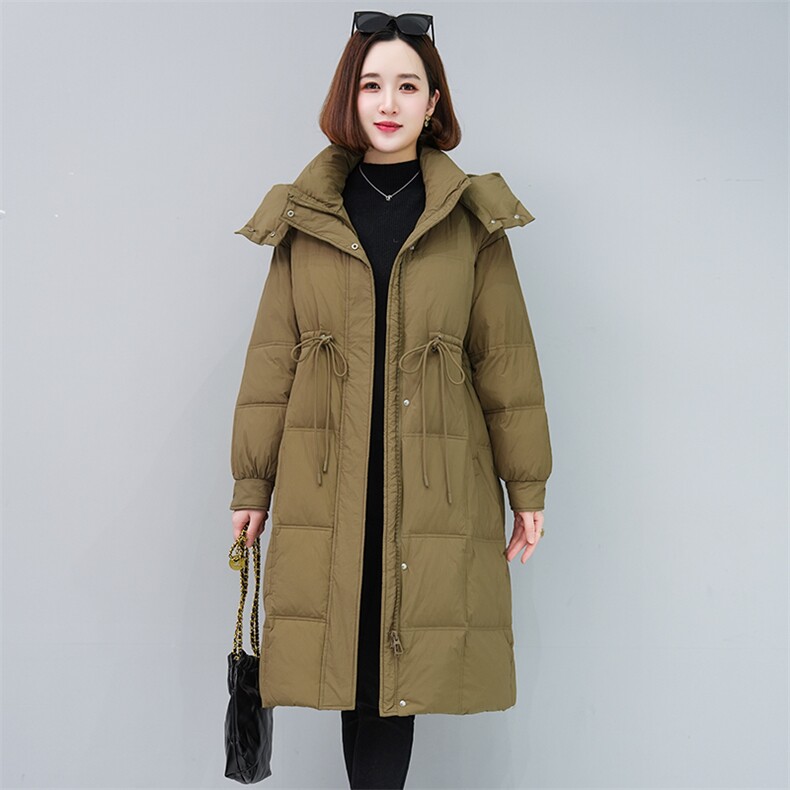 时尚中长款羽绒服女冬季新款保暖显瘦外套图片