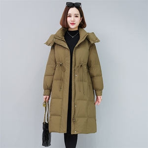 时尚中长款羽绒服女冬季新款保暖显瘦外套图片
