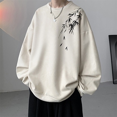 麂皮绒卫衣男大码重磅长袖t恤男JW81382-P35，男装卫衣，电商A040