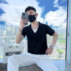 刺绣Polo衫男痞帅短袖翻领T恤2023男装圆领夏季薄款帅气衣服T223，男装T恤，星座1116A-2（原606A-1）