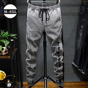 M-9XL 男大码弹力束脚牛仔裤 5032-1_209-P65图片