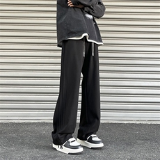 华棉高街秋冬加绒直筒宽松坠感休闲裤X1610-特批35加绒特批46，男装卫衣，星座718