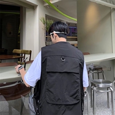 W276-42夏季宽松战术马甲上衣港风潮流2025新款，男装背心/马甲，星座911-1