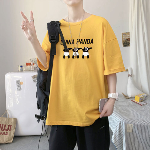 夏季新款潮牌流行印花帅气青少年宽松男士休闲T恤T1542-P20图片