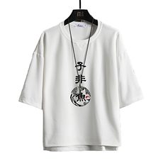 Q11070-P30春夏季七分袖t恤男大码五分袖男短袖中袖网格挂拍，男装T恤，电商A040A