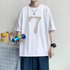 五分袖潮潮流城市风貌圆领男印花T恤标准时尚潮牌夏季青春流行，男装T恤，星座716-2