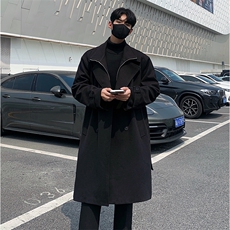 假两件毛呢大衣中长款宽松呢子风衣-FY813特P105常规FY913-特P95，男装风衣，电商B289