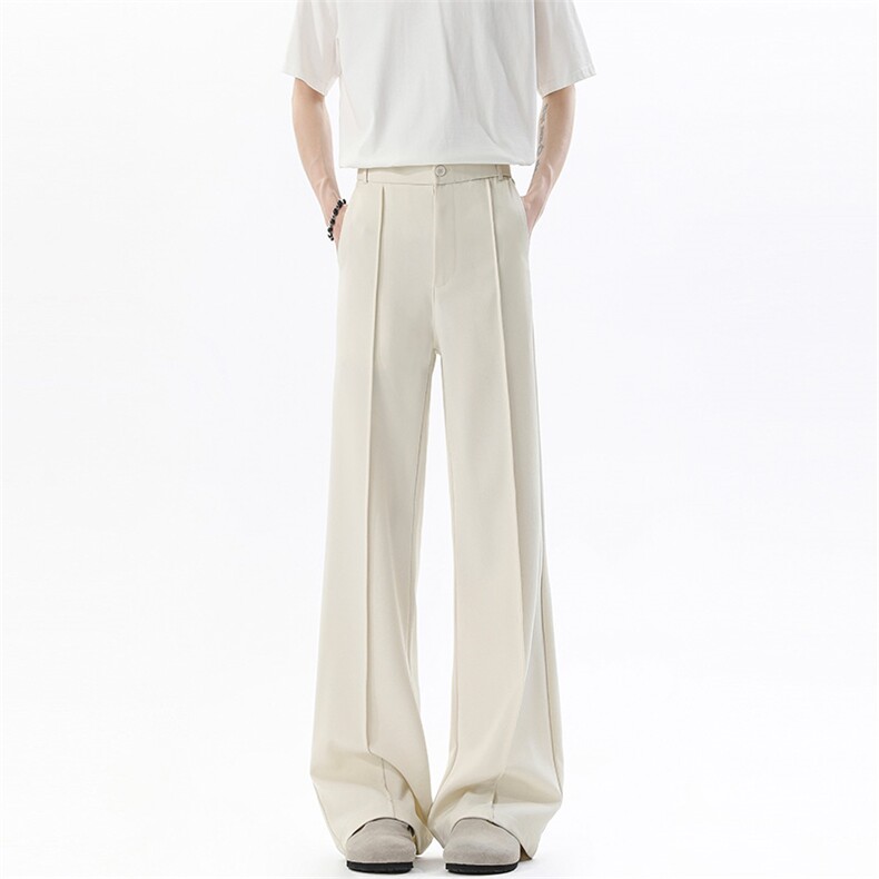 春季薄款微喇休闲裤cleanfit情侣垂感西裤男女C62179-TP2558，男装西裤，电商A102