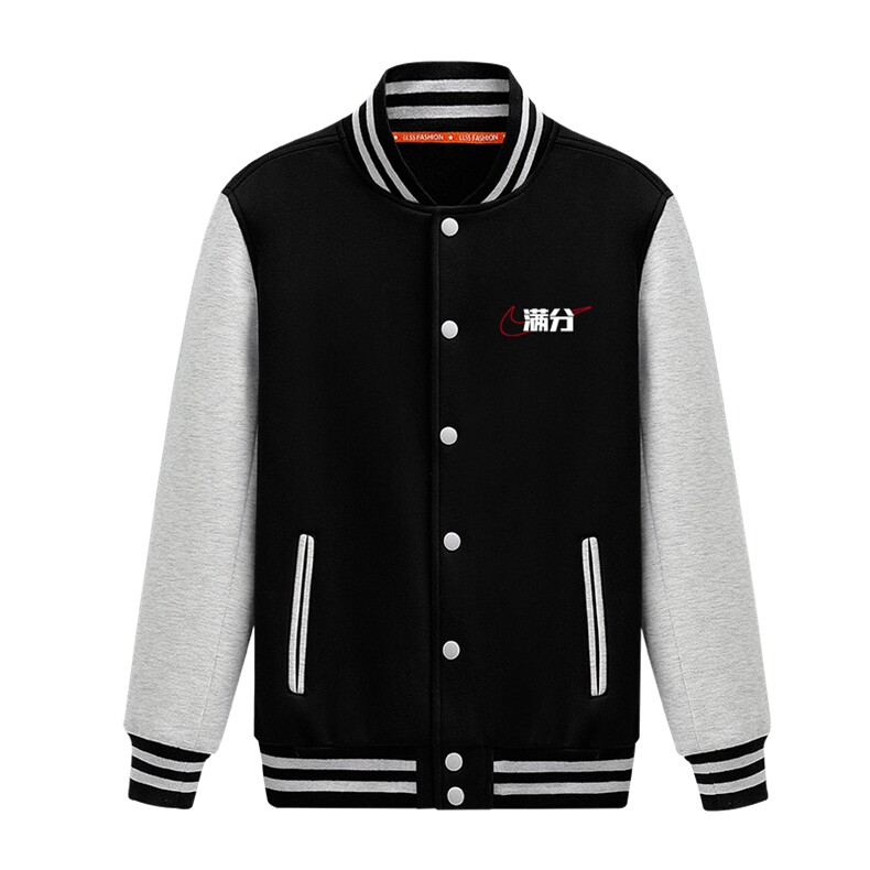 2025秋季棒球服卫衣外套大码宽松情侣班服上衣XZ102A-4-Q8918-P55,女装短外套,星座211-2