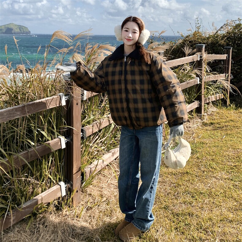 新款两面穿短款棉衣浙宝217-1121-155-238,女装棉衣/棉服,浙宝217