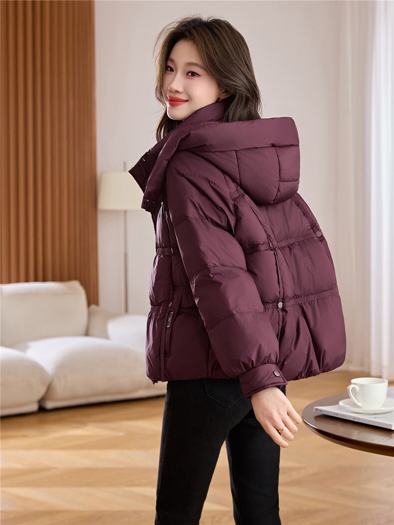 现货。白鸭绒羽绒服女2025冬季新款短款羽绒服外套女加厚,女装羽绒服,依万里
