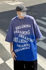 B239-1203-P39渐变扎染创意字母印花复古落肩袖短袖T恤美式，男装T恤，星座514-2(原B239)