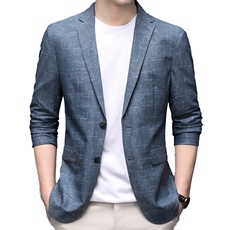 新款2022西服男士春秋季薄款便西上衣休闲小西装中年潮流外套，男装西服，电商B212（原钱塘6029）