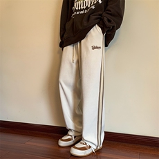 主推重磅休闲裤男宽松直筒阔腿裤416B-KL300-P50限68加绒60，男装休闲裤，星座416B-1