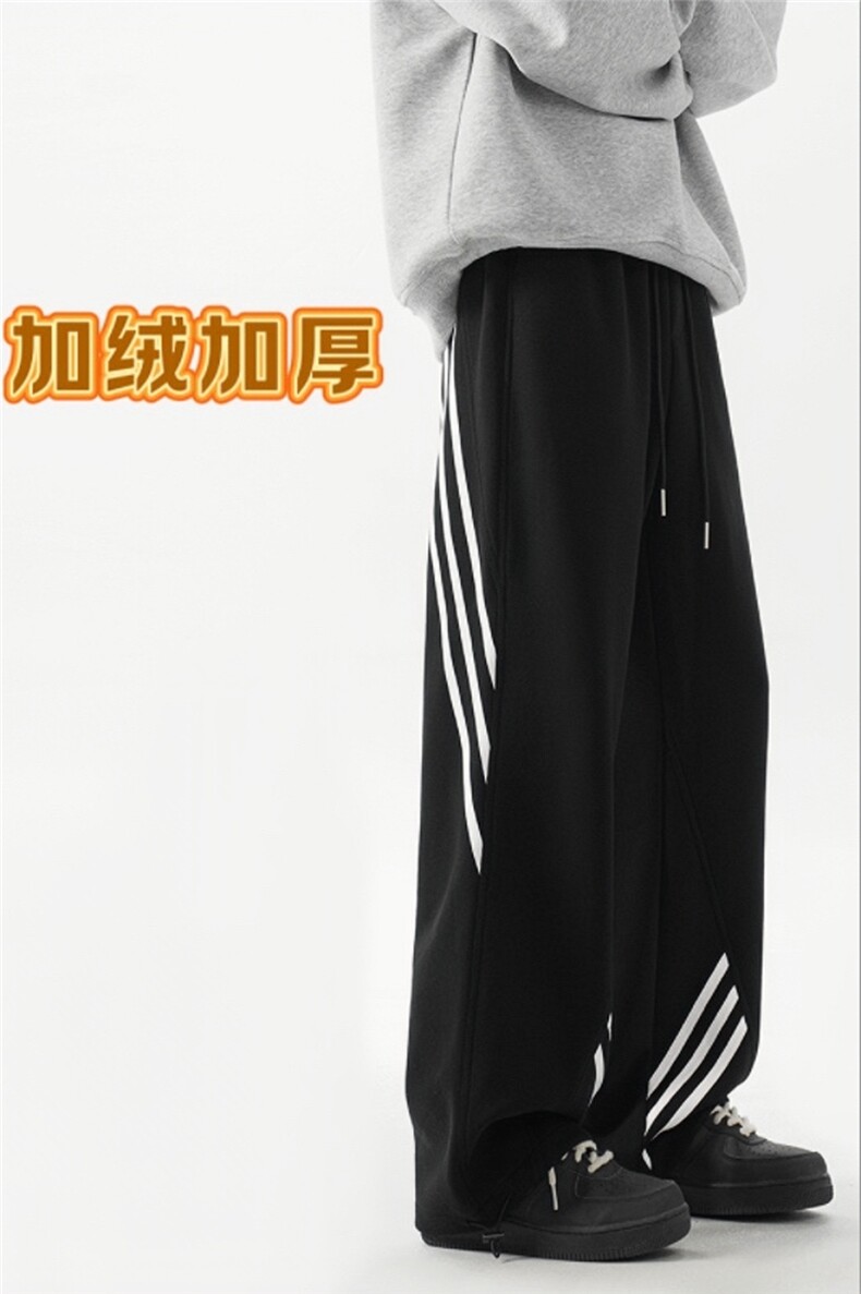秋冬美式拼接卫裤休闲裤无影墙加绒加厚XZ604-K106JR-特P50控88,男装休闲裤,星座604